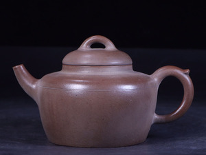 v.v Kiyoshi * stone .(..) made .* purple sand small teapot *.. element surface purple sand tea . era thing China old fine art antique goods 