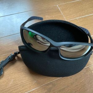  real mesodo polarized glasses oval type JA-0019 green / silver mirror secondhand goods 