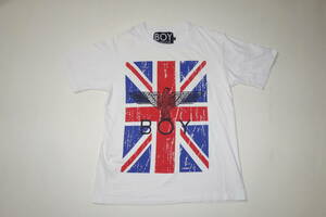 ボーイ ロンドン BOY LONDON UK 国旗ロゴ プリント Tシャツ クルーネック サイズXL ホワイト