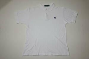 FRED PERRY рубашка-поло белый Англия производства Fred Perry белый короткий рукав 