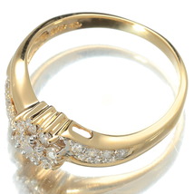 ジュエリーマキ フラワーデザインリング 指輪 ダイヤモンド 0.33ct K18 10号 MAKI 中古 プレラブド 返品OK『5％OFFクーポン対象 』_画像2