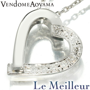  Vendome Aoyama Open Heart колье бриллиант K18WG VENDOME AOYAMA б/у pre Rav do возвращенный товар OK[5%OFF купон объект ]