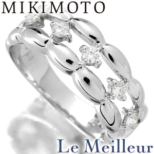  Mikimoto te The Yinling g5P кольцо бриллиант K18 8 номер MIKIMOTO б/у pre Rav do возвращенный товар OK[5%OFF купон объект ]