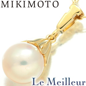 ミキモト 一粒パールネックレス アコヤ真珠 7.1mm K18 MIKIMOTO 中古 プレラブド 返品OK『5％OFFクーポン対象』