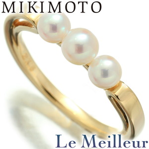  Mikimoto кольцо кольцо PR-1476K Akoya жемчуг 3.7~4.1mm K18 9 номер MIKIMOTO б/у pre Rav do возвращенный товар OK[5%OFF купон объект ]