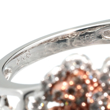 GSTV ジーエスティーヴィー フラワーモチーフリング 指輪 ダイヤモンド 1.05ct K18WG 17号 中古 プレラブド 返品OK『5％OFFクーポン対象』_画像4