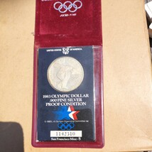1983年ロサンゼルスオリンピック1ドル銀貨★ケース付き_画像1