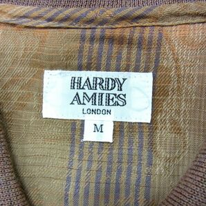 定価2万円以上●HARDY AMIES ハーディエイミス オーバー シャツ リネン 半袖 プルオーバー 総柄 メンズ Mサイズ 日本製 1円スタートの画像9