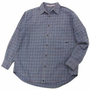  beautiful goods regular price 3 ten thousand jpy and more *Papas Papas shirt long sleeve check over made in Japan men's M size regular goods casual 1 jpy start 