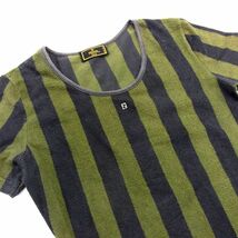 ●FENDI フェンディ カットソー ズッカ柄ロゴ Tシャツ パイル 半袖 プルオーバー ペカン柄 レディース Mサイズ 細身 高級 1円スタート_画像6