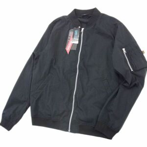 新品●ALPHA INDUSTRIES アルファ MA-1 フライト ジャケット ボンバー ライト 未使用 メンズ Lサイズ ミリタリー ブラック 1円スタート