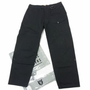 人気完売●HUMAN MADE ヒューマンメイド 22FW ダブルニー パンツ HM24PT001 ミリタリー ワーク ロング メンズ Lサイズ 日本製 ブラック