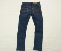 ☆nudie jeans ヌーディージーンズ デニムパンツ ストレッチ ジーンズ 革パッチ Thin Finn ジップフライ イタリア製_画像2