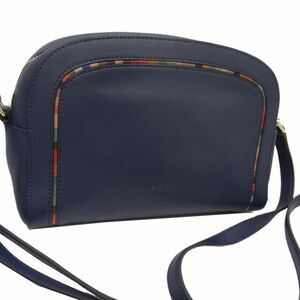 *Paul Smith leather shoulder bag diagonal .. bag multi line Paul Smith lady's 1 jpy start 