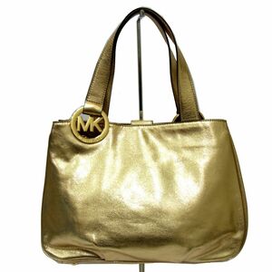 美品■MICHAEL KORS マイケルコース トートバッグ A4サイズ収納 ゴールド レディース