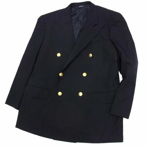 *CHAPS RALPH LAUREN Ralph Lauren navy blue blaser gold button double jacket made in Japan men's 1 jpy start 