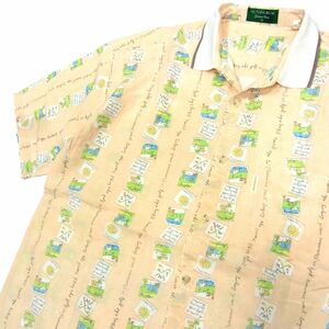 *MUNSINGWEAR Munsingwear wear Golf short sleeves shirt collar rib total pattern made in Japan spring summer thing men's 1 jpy start 