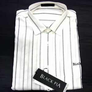 新品 定価23.000円■BLACKPIA ブラックピア ライカ 長袖シャツ リネン×コットン 春夏物 メンズ 1円スタート