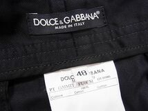 新品◇DOLCE&GABBANA コットンパンツ メンズ ブラック 綿パン ドルチェ＆ガッバーナ イタリア製 1円スタート_画像8