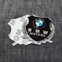 BMW メタルエンブレム １P【シルバー】MSport MPerformance MPower E46 E60 E90 F10 F20 F30 x1x2x3x4x5x6x7x8 xm_画像1