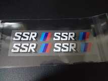 SSR ホイール用ステッカー 4P(検)VOLK RACING RAYS WORK BBS ENKEI BADX WALD トヨタ 日産 ホンダ スズキ ダイハツ BMW メルセデス_画像1