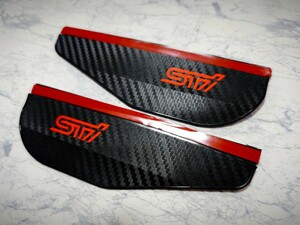 STI( red ) door mirror side mirror visor carbon style # Forester Legacy B4 Impreza BRZ WRX S4 Levorg Exiga Stella 
