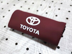 トヨタ PUレザー アシストグリップカバー 1P【レッド】プリウス クラウン ハリアー アルファード アクア ヤリスクロス ライズ RAV4 86