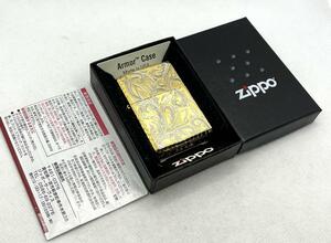 ZIPPO ジッポー 2020年 アーマー アラベスク 5面彫刻 ライター ゴールド 箱付き