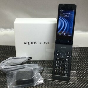 【状態良好/使用少/TO】SHARP シャープ AQUOS ケータイ 4 A205SH ブラック 判定○ 初期化済み ソフトバンク 動作未確認 MZ0505/008の画像1