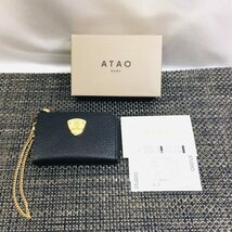 【未使用/箱入/TO】ATAO アタオ Bell ベル キーケース/ミニ財布 黒色 ブラック カフェウォレット IM0508/004_画像1