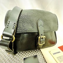 【中古品/TO】SLOW&CO スロウ レザー ショルダーバッグ 斜め掛け 黒 ブラック　IM0510/002_画像2