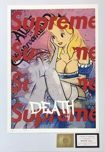 DEATH NYC アートポスター 世界限定100枚 不思議の国のアリス Alice Disney ディズマランド ディズニー シュプリーム supreme 現代アート 