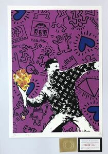 DEATH NYC art poster worldwide limitation 100 sheets Bank si-banksy flower Bomber go ho sunflower Keith Hering Vuitton pop present-day art 