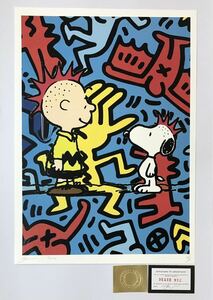 DEATH NYC アートポスター 世界限定100枚 スヌーピー SNOOPY チャーリーブラウン PEANUTS モヒカン キースヘリング カルチャー 現代アート 