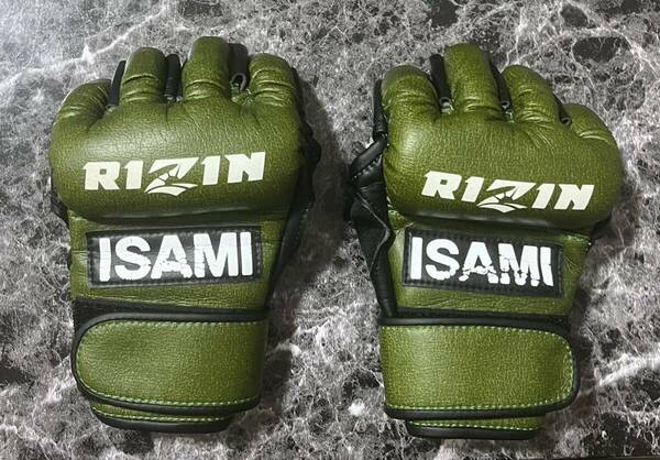 ISAMI イサミ RIZIN オープンフィンガーグローブ 合皮 日本製 rz-001 MMA 総合格闘技 M