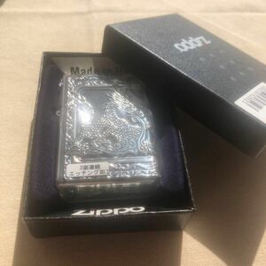 ZIPPO ジッポー三面龍　イブシ　Dragon ドラゴン　ターコイズ　ストーン