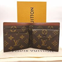 ★ほぼ極美品★【A510】LOUIS VUITTON ルイヴィトンモノグラム ポルトカルトクレディ 二つ折り 総モノグラム柄 財布 札入れ M60825/864MX_画像1