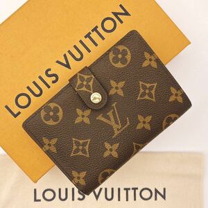 ★上美品★【A538】LOUIS VUITTON ルイヴィトン モノグラム ポルト フォイユヴィエノワ がま口財布 二つ折り財布 M61674/MI3164