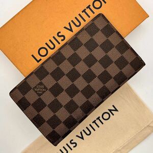 ★上美品★【A531】LOUIS VUITTON ルイヴィトン ダミエ ポルトシェキエ カルトクレディ 二つ折り 長財布 ウォレット 札入れ N62226/CA0013