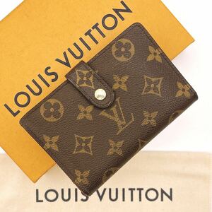 ★上美品★【A538】LOUIS VUITTON ルイヴィトン モノグラム ポルト フォイユヴィエノワ がま口財布 二つ折り財布 M61674/MI3164