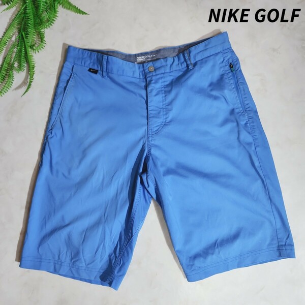 NIKE GOLF ハーフパンツ 青ブルー系 表記32 L ゴルフ 83426