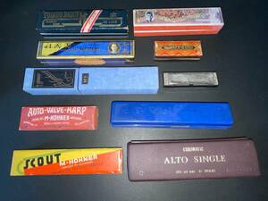 * harmonica 10ps.@ summarize Junk old M*HOHNER(5) dragonfly (2) Yamaha (2)S*yairi*