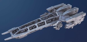 1/8000 メガロード 内部再現 3Dプリント 未組立 宇宙船 宇宙戦艦 宇宙空母 MEGAROAD-01 Spacecraft Space Ship Space Battleship