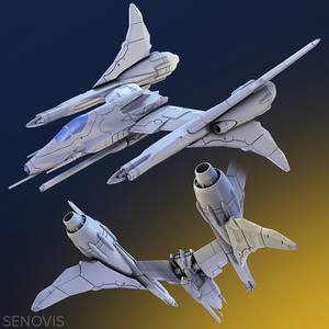 1/144 バリアブル・グラージ 3Dプリント ヴァリアブル・グラージ VARIABLE GLAUG 未組立 宇宙船 宇宙戦闘機 Space Ship Space Fighter