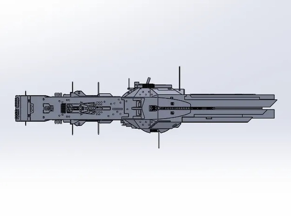 1/5000 ヒューベリオン 3Dプリント 未組立 同盟軍 ハイペリオン HYPERION 宇宙船 宇宙戦艦 旗艦 Spacecraft Space Ship Battleship SF