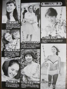 切り抜き　（296a-3）浅田美代子小川ローザ松尾嘉代紺野美沙子内藤洋子竹下景子島田陽子宮司純子松坂慶子南田洋子田中裕子桃井かおり