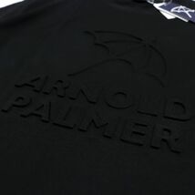 ●送料390円可能商品 アーノルドパーマー ARNOLD PALMER 新品 メンズ ビッグロゴ エンボス 半袖 Tシャツ 黒 [6091817-06-LL]一 三 参★QWER_画像3