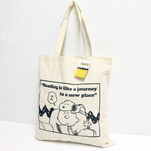 * стоимость доставки 390 иен возможность товар Snoopy Peanuts SNOOPY PEANUTS новый товар брезент парусина большая сумка BAG портфель [SNOOPYBLK1N] один шесть *QWER*