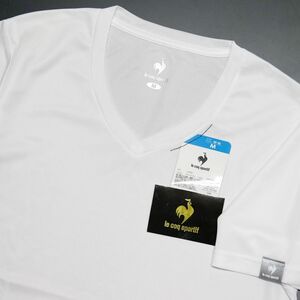 * стоимость доставки 390 иен возможность товар Le Coq le coq sportif новый товар мужской тренировка короткий рукав V шея футболка белый M размер [12369-WHT-M] один три .*QWER