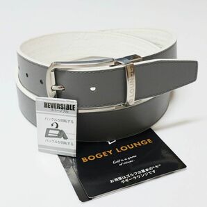 ★ボギーラウンジ ゴルフ EVEN BOGEY LOUNGE GOLF 新品 メンズ スポーツ リバーシブル ベルト BELT 白 濃灰 [J1329-WHT-105] 一 八★QWERの画像3